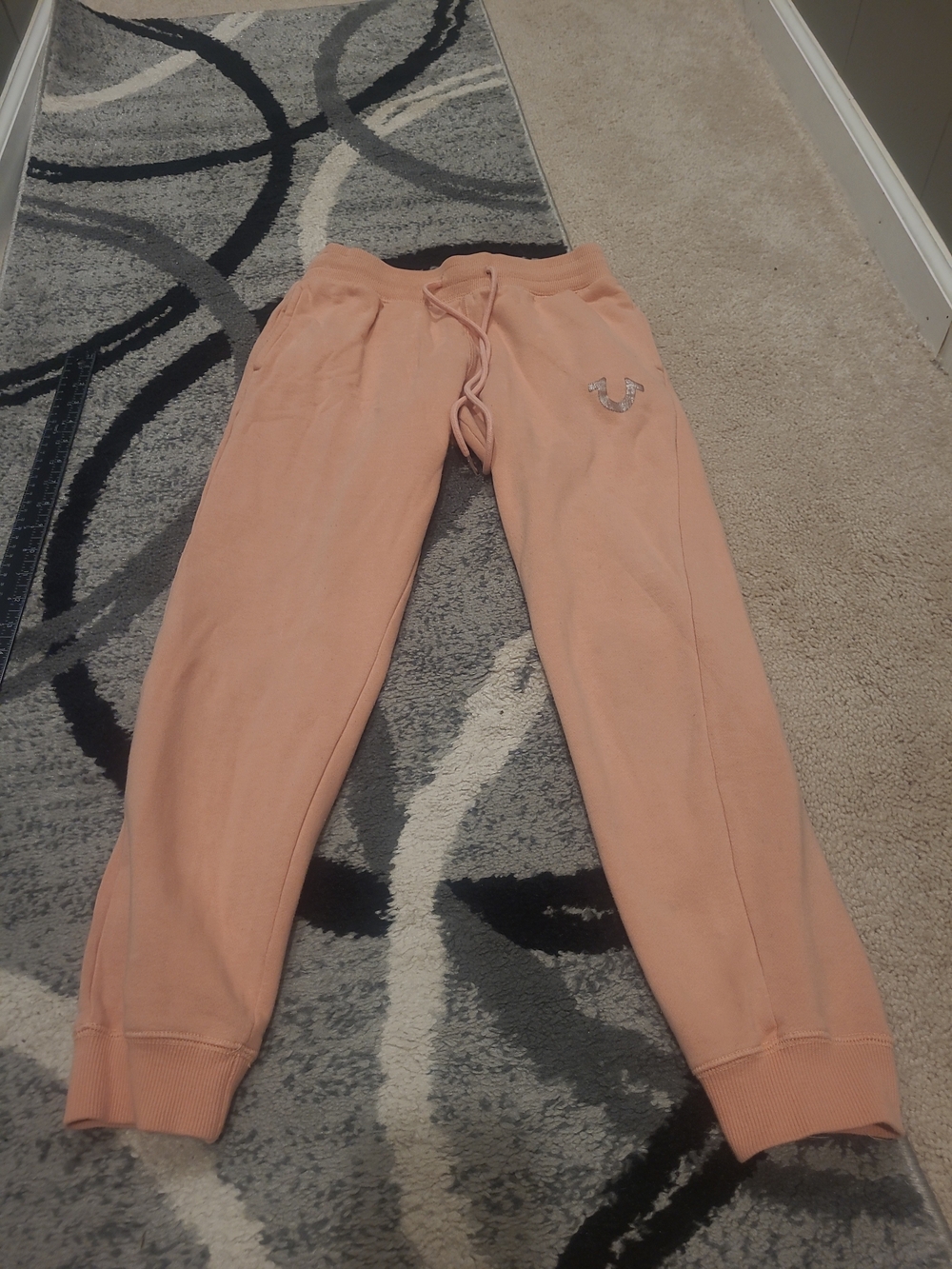 True Religion Fleece Jogger Pants Women’s Sweatpants Baby Pink Size XS